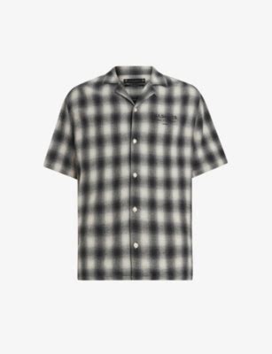 Relaxed Fit Check Cotton Shirt in Husk 